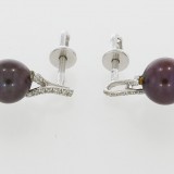 Kuldkõrvarõngad 585* Briljandid! Mustad pärlid! 