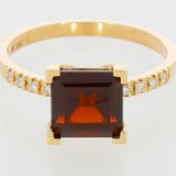 Kuldsõrmus 585* Briljandid ja Granaat.